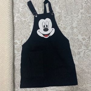 Rare  Disney Mickey Overall Jumper Dress